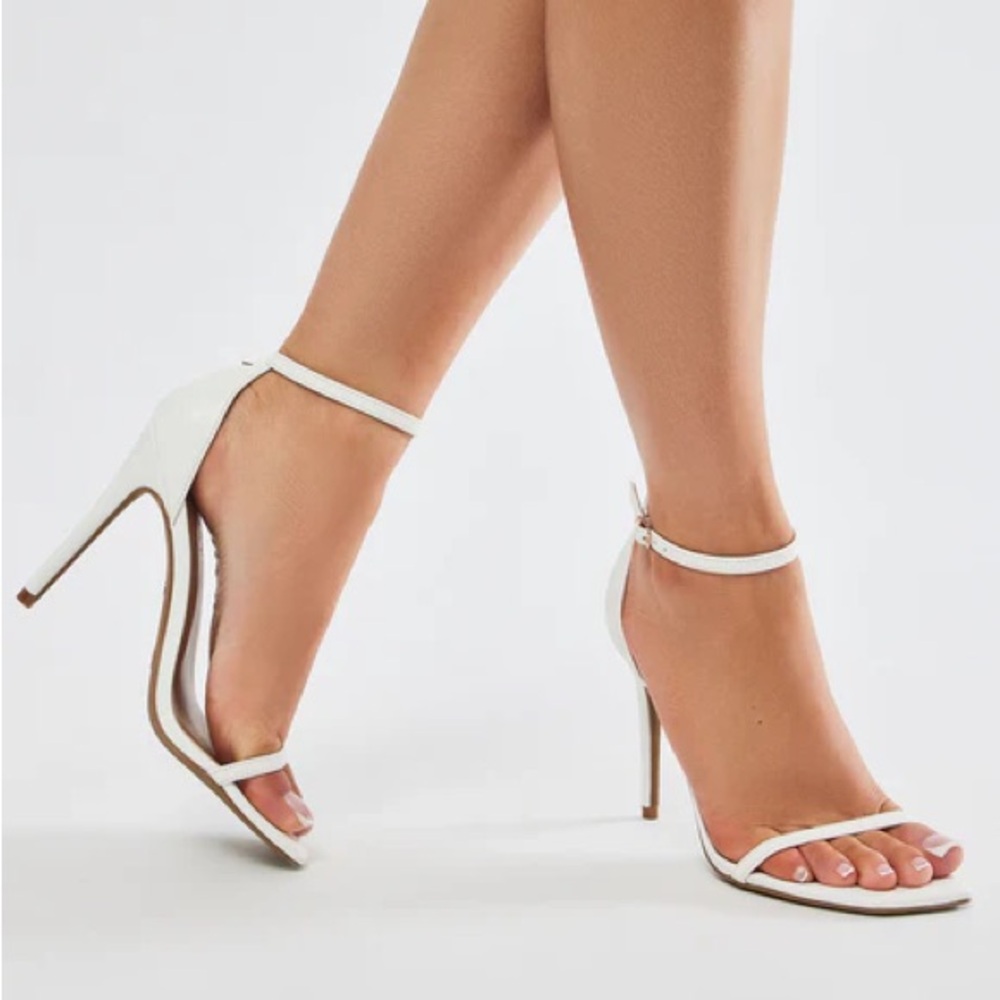 Fashion Nova Linked Up Heels - White (New With Tags)
